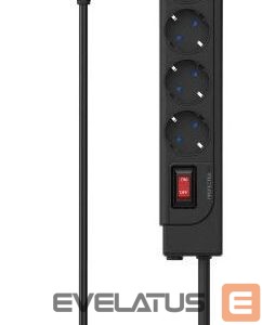Parveidotājs Hama  Power strip (+ switch) Black PG connector Black
