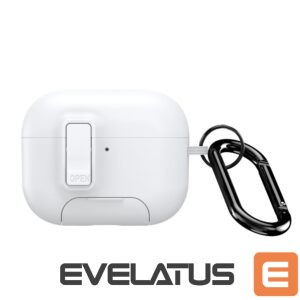 Headphone case Dux Ducis Apple AirPods Pro 3 Earphone Case PECQ Series Multi-Angle Stand PC+TPU Cover with Hook White