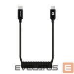 Kabelis Evelatus  AutoSpring Coiled Cable USB C to  USB C connector 1.2M Black