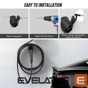 Car accessories iLike  EV Charge EV2405 Type 2 EV Charging Cable Holder with Plug Dock Wall Bracket 