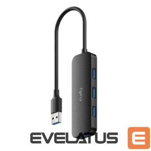 Rūteris Cudy  UH40A PortMate USB-A to 4-Port USB 3.0 Hub 5Gbps Data Only Plastic Compact Black 