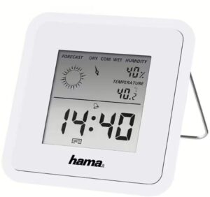 Cita mazā sadzīves tehnika Hama  Borneo Thermometer and Hygrometer, Digital, For Indoors White