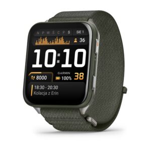 Viedpulksteni Garmin  Venu X1 Moss with Titanium Caseback and Moss ComfortFit Nylon Band 