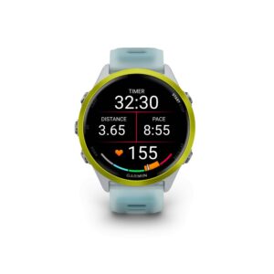 Viedpulksteni Garmin  Forerunner 570 - 47mm, Amp Yellow Aluminium with Translucent Whitestone/Turquoise Band 