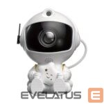 LED Projektor HQ  LED 3D Sitting Astronout 360 degree Rotate Head Star Sky & Nebula projector with Remote White