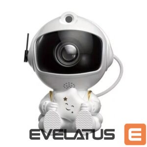 LED Prožektors HQ  LED 3D Sitting Astronout 360 degree Rotate Head Star Sky & Nebula projector with Remote White