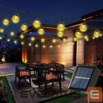 Virtene āra lietošanai Elight  Garden Decor Solar IP65 LED glass balls (1cm) style bulb string light 7m 40pcs bulbs 