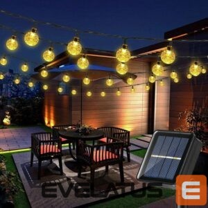 Virtene āra lietošanai Elight  Garden Decor Solar IP65 LED glass balls (1cm) style bulb string light 7m 40pcs bulbs 