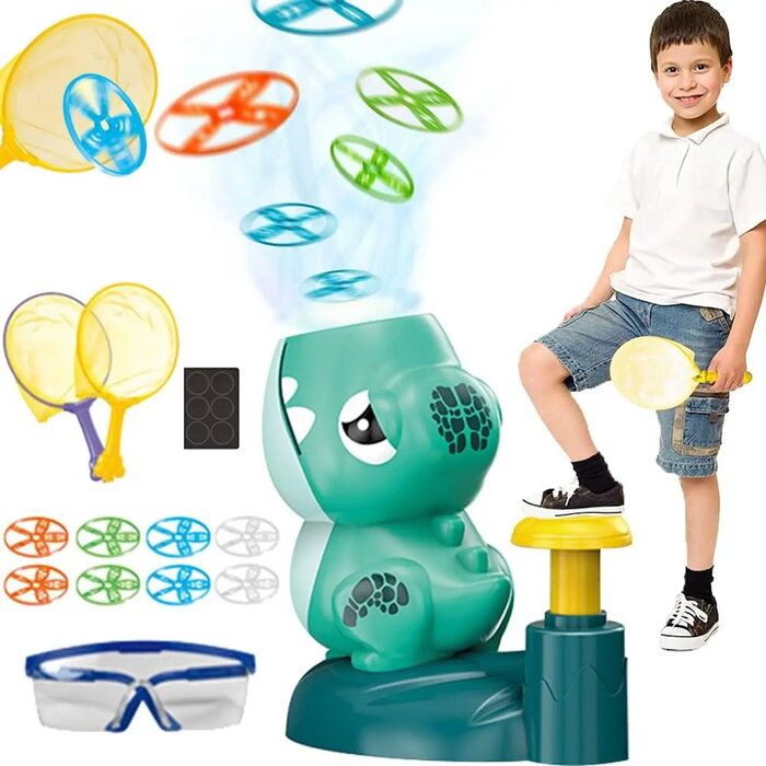 игрушки Kiddyz KT1 Dino Flying disc Catapult launcher toy with x2 Rockets