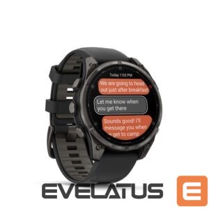 Išmanusis laikrodis Garmin  Fenix 8 Pro – 47 mm, AMOLED, Sapphire, Carbon grey DLC titanium with Black/pebble band 
