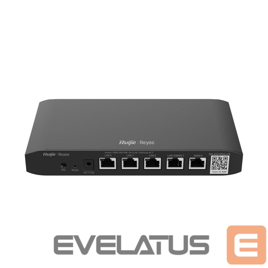 valvetarvikud Ruijie Maršrutētājs RG-EG105G-P-V3 5-ports Gigabit 4xPoE+