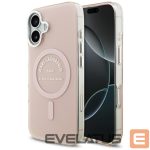 Back panel cover Karl Lagerfeld Apple iPhone 17 Silicone case with MagSafe IML Karl RSG Logo Pink