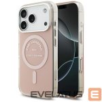 Back panel cover Karl Lagerfeld Apple iPhone 17 Pro Silicone case with MagSafe IML Karl RSG Logo Pink