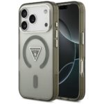 Tagakaaned Guess Apple iPhone 17 Pro Silicone case with MagSafe IML Gradient Triangle Logo Khaki