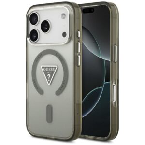 Tagakaaned Guess Apple iPhone 17 Pro Silicone case with MagSafe IML Gradient Triangle Logo Khaki