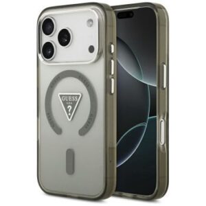 Tagakaaned Guess Apple iPhone 17 Pro Max Silicone case with MagSafe IML Gradient Triangle Logo Khaki