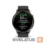 Умные часы Garmin  Venu 4 - 45mm, Slate with Black Silicone Band sports watch 