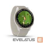 Nutikell Garmin  Approach S50 Cream Gold Aluminium Bezel with Ivory ComfortFit Nylon Band 