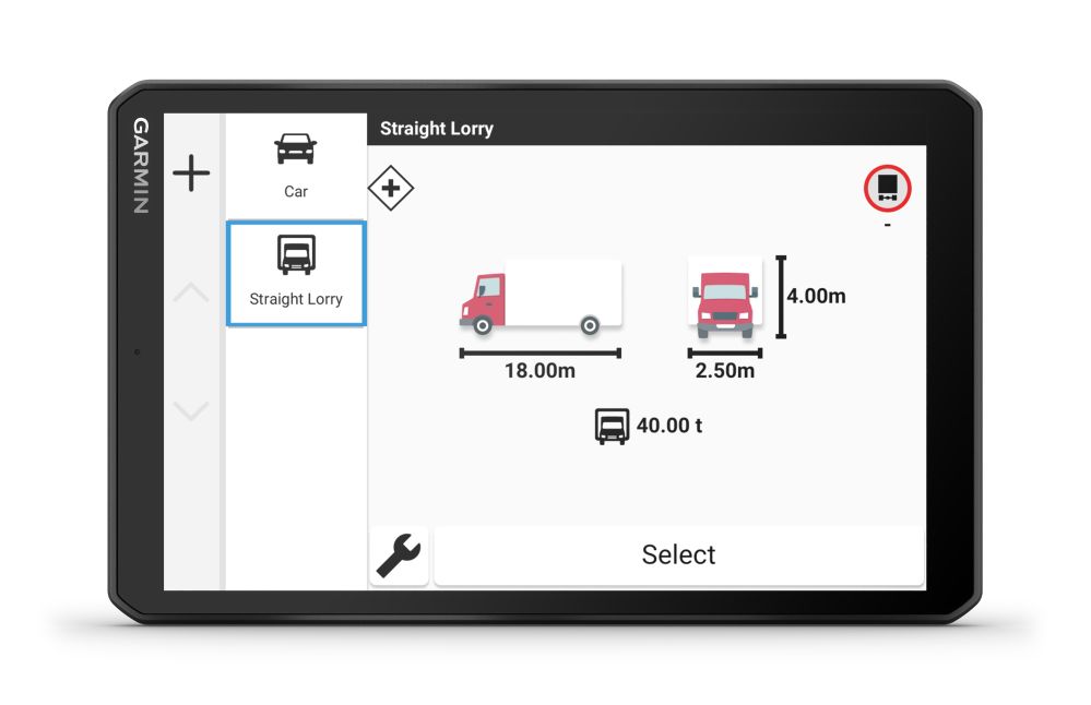 Car navigation Garmin dezl LGV820 8″ GPS Truck Sat Nav