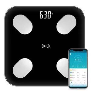 Ķermeņa svari CP Universal B2 Glass Bluetooth Smart Body Scale with Progress Sync App for Android/iOs (0.1-180kg) Black