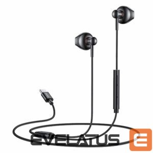Laidinės ausinės yesido  YH49 Aluminum Alloy In-ear Earphone With Remote Control Type-C Interface Wired Headphones Black