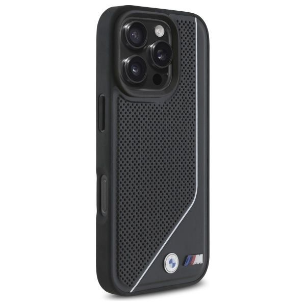 Other Phone Accessory BMW BMW M Perforated Twisted Line MagSafe case for iPhone 16 Pro - black