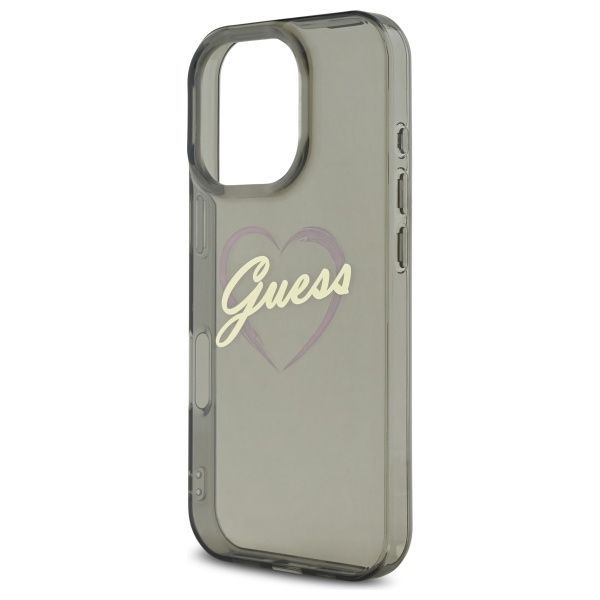 Other Phone Accessory Guess Guess IML Heart Case for iPhone 16 Pro - Black