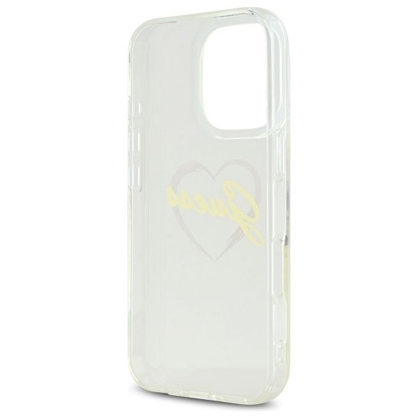 Other Phone Accessory Guess Guess IML Heart Case for iPhone 16 Pro - Transparent
