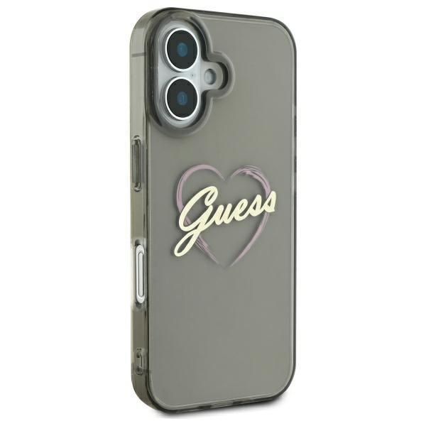 Other Phone Accessory Guess Guess IML Heart iPhone 16 Case - Black