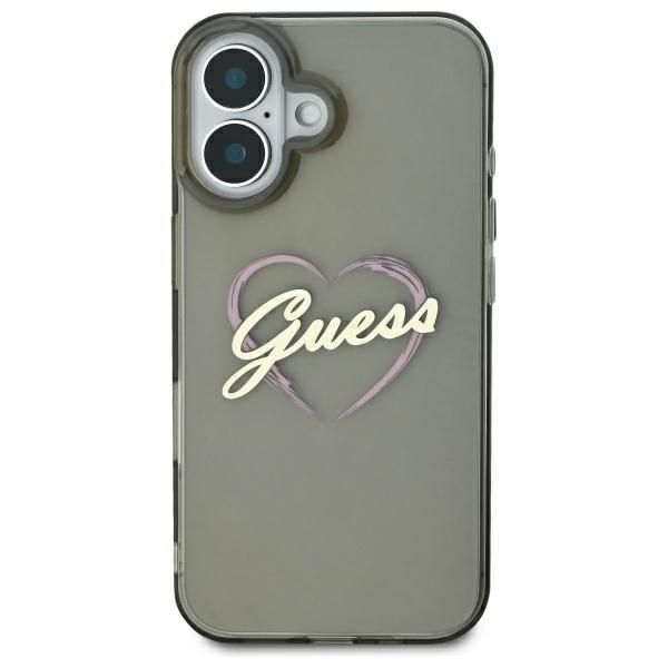 Other Phone Accessory Guess Guess IML Heart iPhone 16 Case - Black