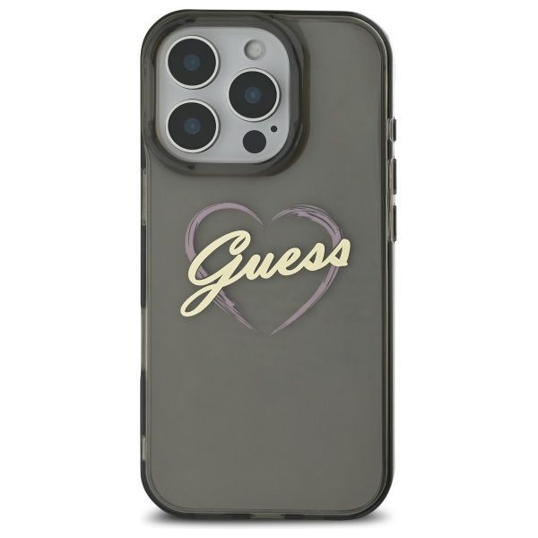 Other Phone Accessory Guess Guess IML Heart Case for iPhone 16 Pro Max - Black
