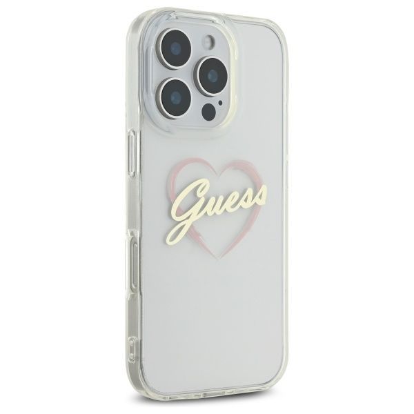 Other Phone Accessory Guess Guess IML Heart Case for iPhone 16 Pro Max - Transparent