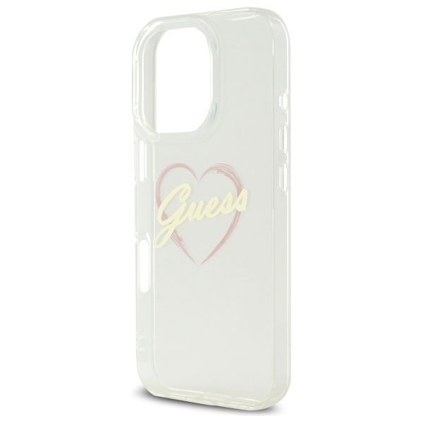 Other Phone Accessory Guess Guess IML Heart Case for iPhone 16 Pro Max - Transparent