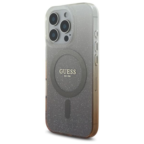 Other Phone Accessory Guess Guess IML Glitter Gradient MagSafe iPhone 16 Pro Case - Brown
