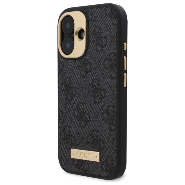 Other Phone Accessory Guess Guess 4G Logo Plate MagSafe Case for iPhone 16 Plus - Black