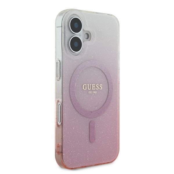 Other Phone Accessory Guess Guess IML Glitter Gradient MagSafe iPhone 16 Case - Pink