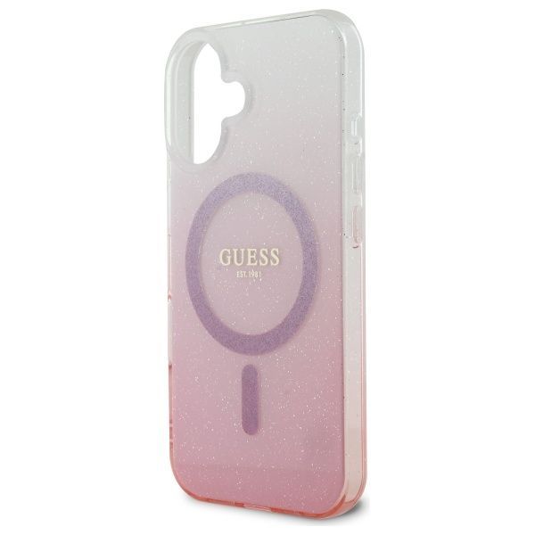 Other Phone Accessory Guess Guess IML Glitter Gradient MagSafe iPhone 16 Case - Pink
