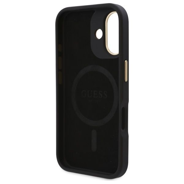 Other Phone Accessory Guess Guess 4G Logo Plate MagSafe iPhone 16 Case - Black