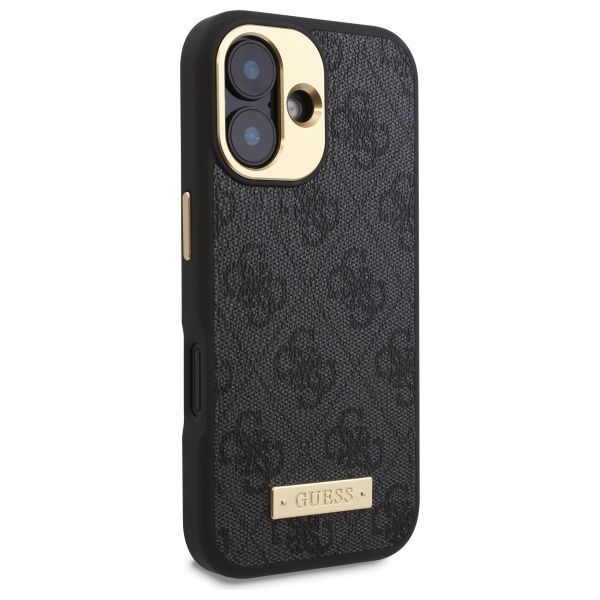 Other Phone Accessory Guess Guess 4G Logo Plate MagSafe iPhone 16 Case - Black