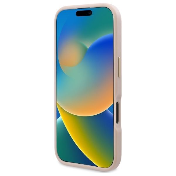 Other Phone Accessory Guess Guess 4G Logo Plate MagSafe iPhone 16 Case - Pink