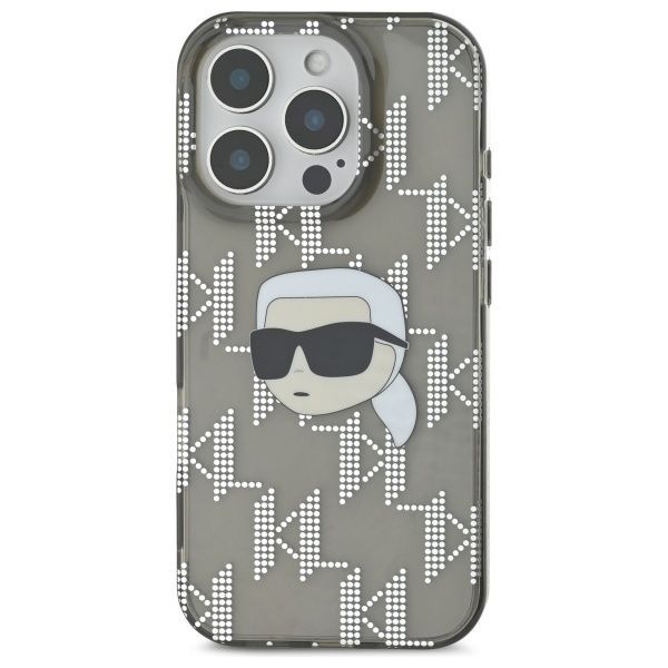 Other Phone Accessory Karl Lagerfeld Karl Lagerfeld IML Karl Head Electroplated iPhone 16 Pro Case - Black