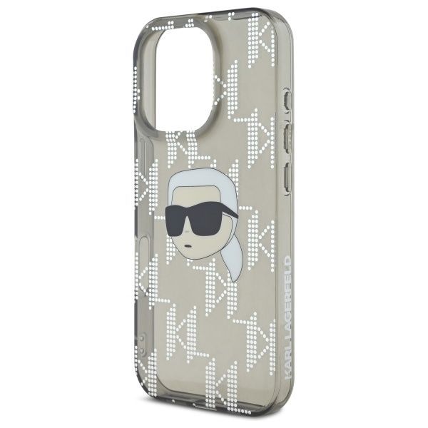 Other Phone Accessory Karl Lagerfeld Karl Lagerfeld IML Karl Head Electroplated iPhone 16 Pro Case - Black