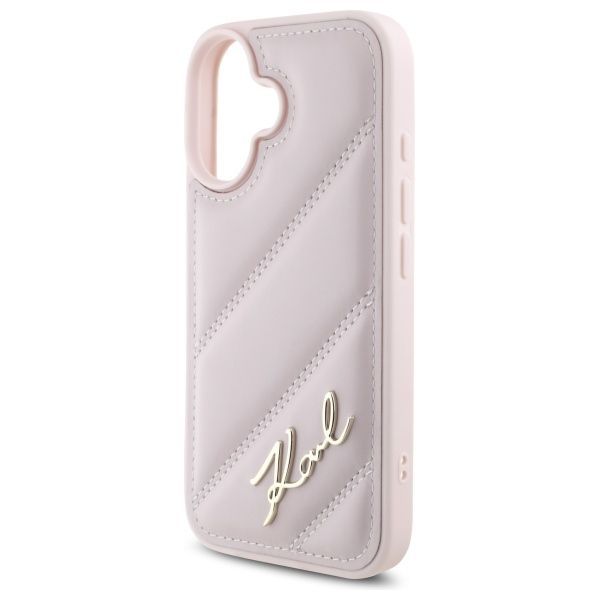 Other Phone Accessory Karl Lagerfeld Karl Lagerfeld Quilted Signature iPhone 16 Case - Pink