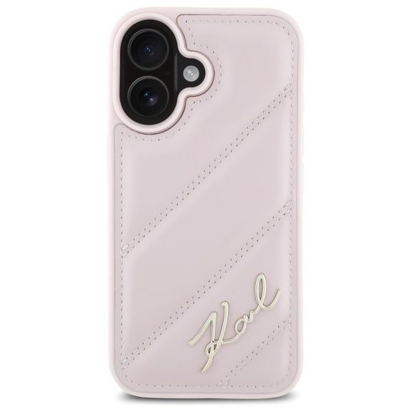 Other Phone Accessory Karl Lagerfeld Karl Lagerfeld Quilted Signature iPhone 16 Case - Pink