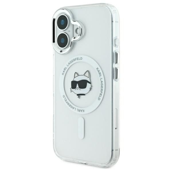 Other Phone Accessory Karl Lagerfeld Karl Lagerfeld IML Metal Choupette Head MagSafe case for iPhone 16 Plus - white