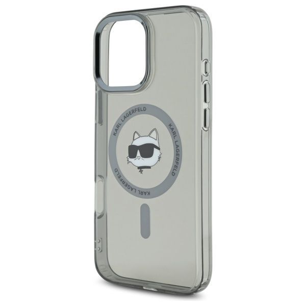 Other Phone Accessory Karl Lagerfeld Karl Lagerfeld IML Metal Choupette Head MagSafe Case for iPhone 16 Pro Max - Black