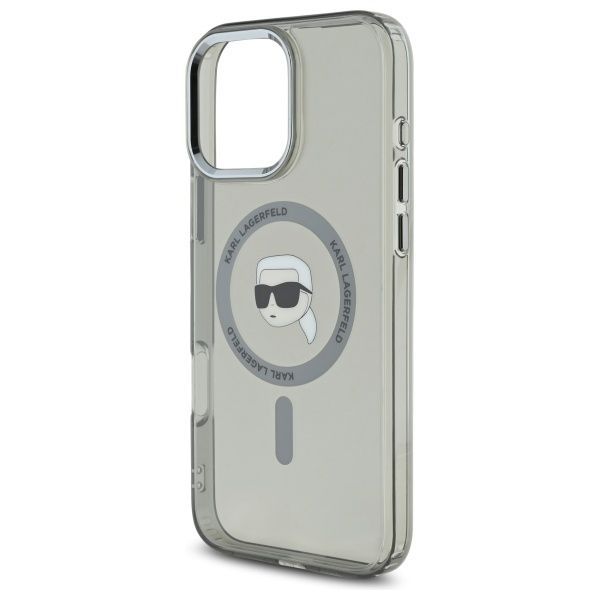 Other Phone Accessory Karl Lagerfeld Karl Lagerfeld IML Metal Karl Head MagSafe Case for iPhone 16 Pro Max - Black