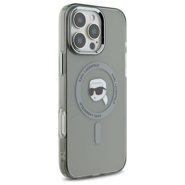 Other Phone Accessory Karl Lagerfeld Karl Lagerfeld IML Metal Karl Head MagSafe Case for iPhone 16 Pro Max - Black