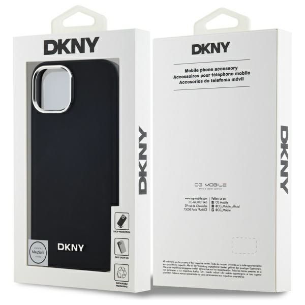 Other Phone Accessory DKNY DKNY Plain Logo MagSafe iPhone 15 Plus Case - Black