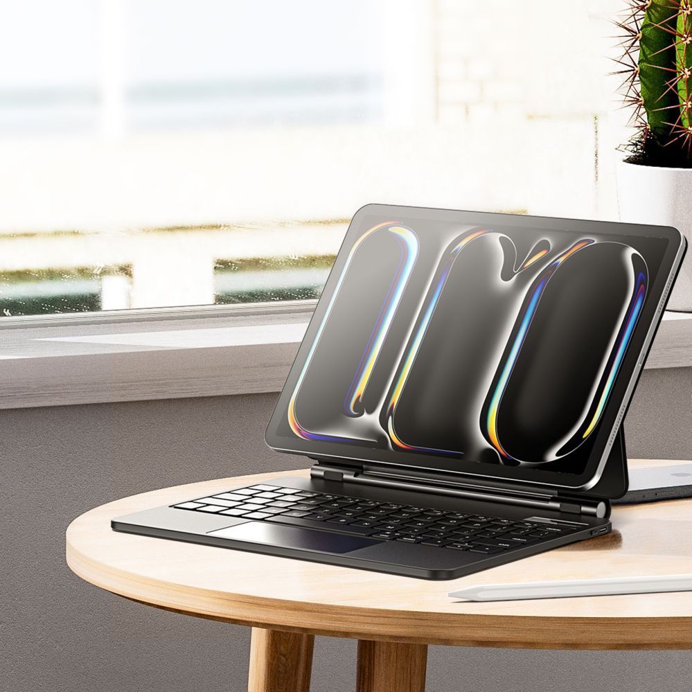 Aizmugurējais vāciņš Dux Ducis Dux Ducis Keyboard (MK Series) Case with Bluetooth Keyboard for iPad Pro 11" 2024 - Black